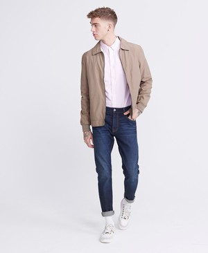 Superdry Collared Harrington Férfi Kabát Barna | MLVTR8952